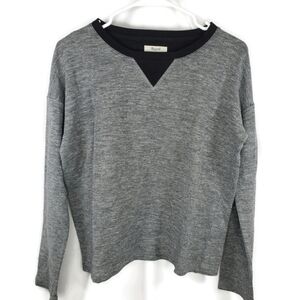 Madewell Gray and Black Long Sleeve Top Sweater Size XS